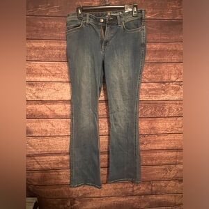 Carhartt Womens Bootcut Jeans Size 6 Short Blue Denim Original Fit Mid Rise